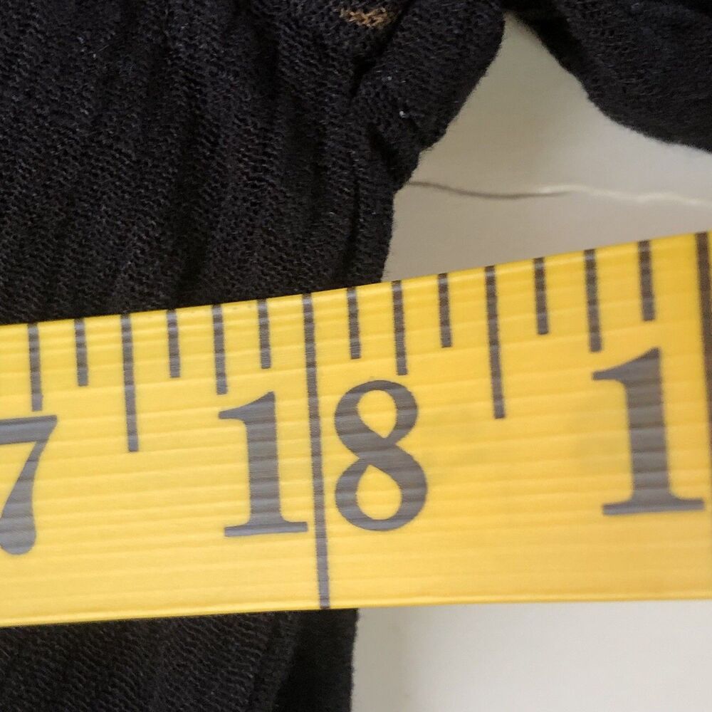 AMERICAN RAG Black Floral Smocked Peasant Dress Long Sleeve Size Medium - Picture 6 of 14